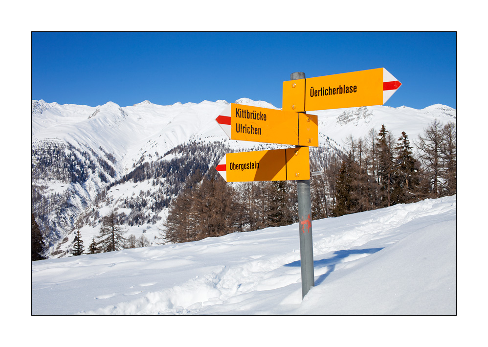 Wanderwegweiser im Wallis #27332