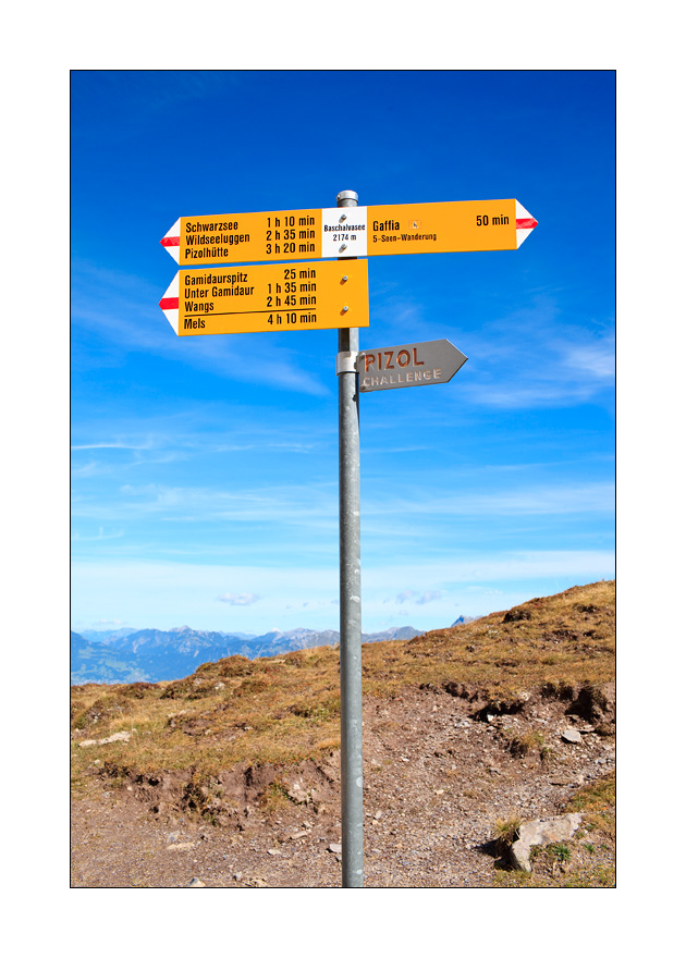 Wanderwegweiser Pizol #29930