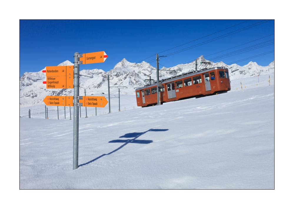 Wanderwegweiser unterhalb Gornergrat #36149