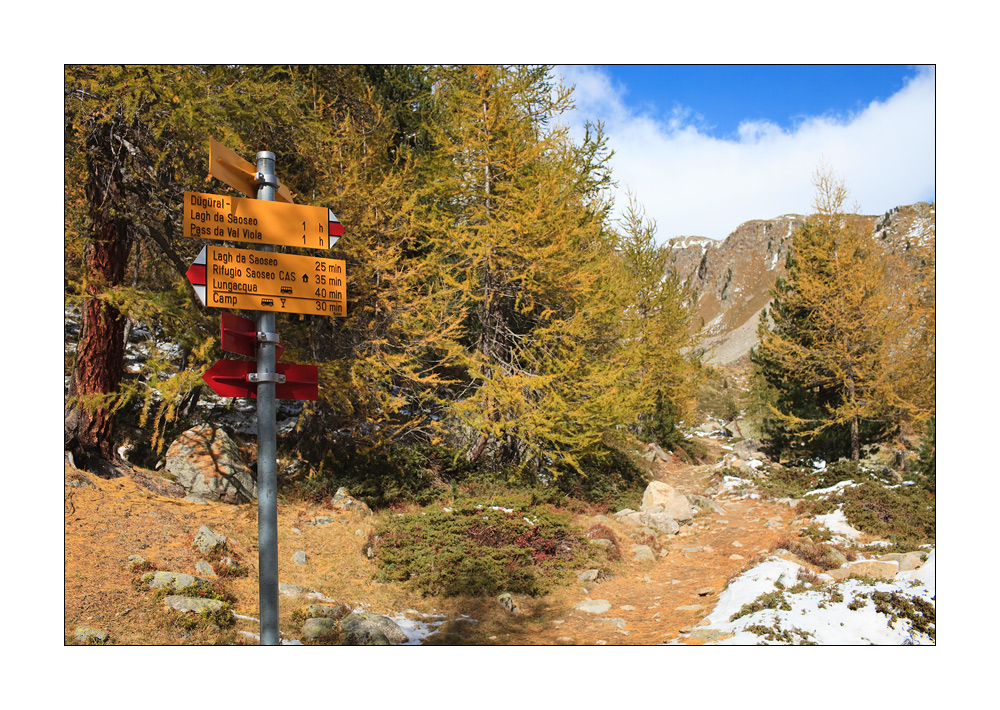 Wanderwegweiser im Puschlav #25219