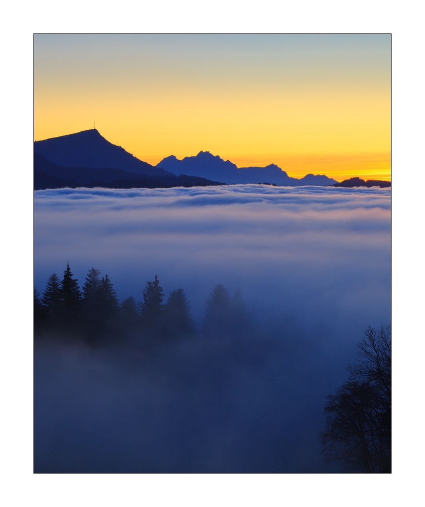 Sonnenuntergang auf dem Ratenpass #35813