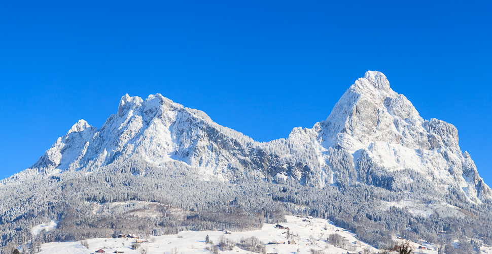 Mythen im Winter Pano #40990-2