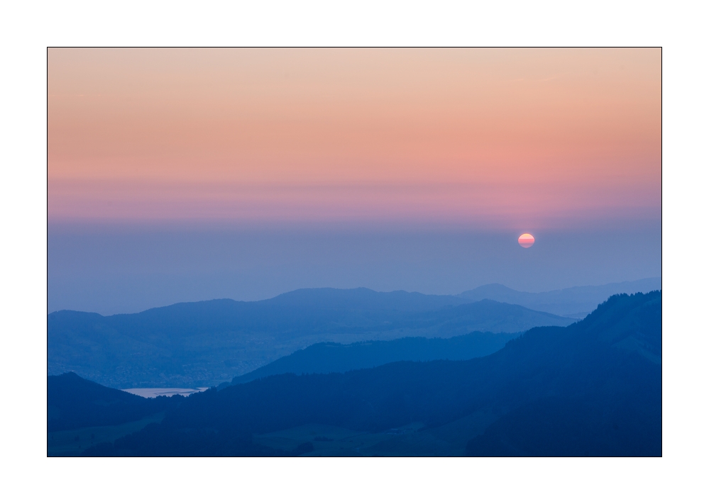 Rigi Aussicht Morgendaemmerung #32670