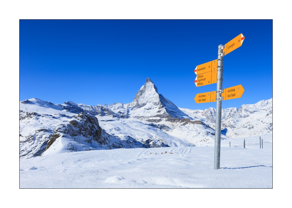 Wanderwegweiser am Matterhorn #36151