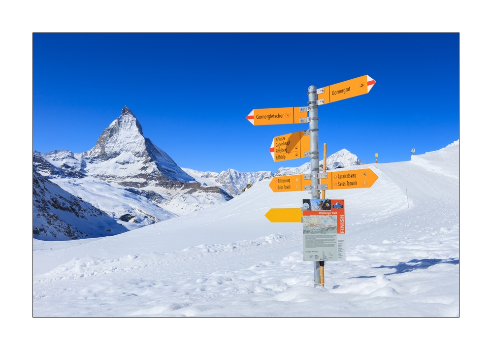 Wanderwegweiser am Matterhorn #36162