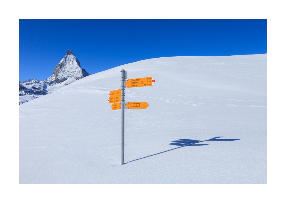 Wanderwegweiser am Matterhorn #36174