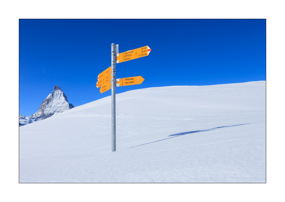 Wanderwegweiser am Matterhorn #36177