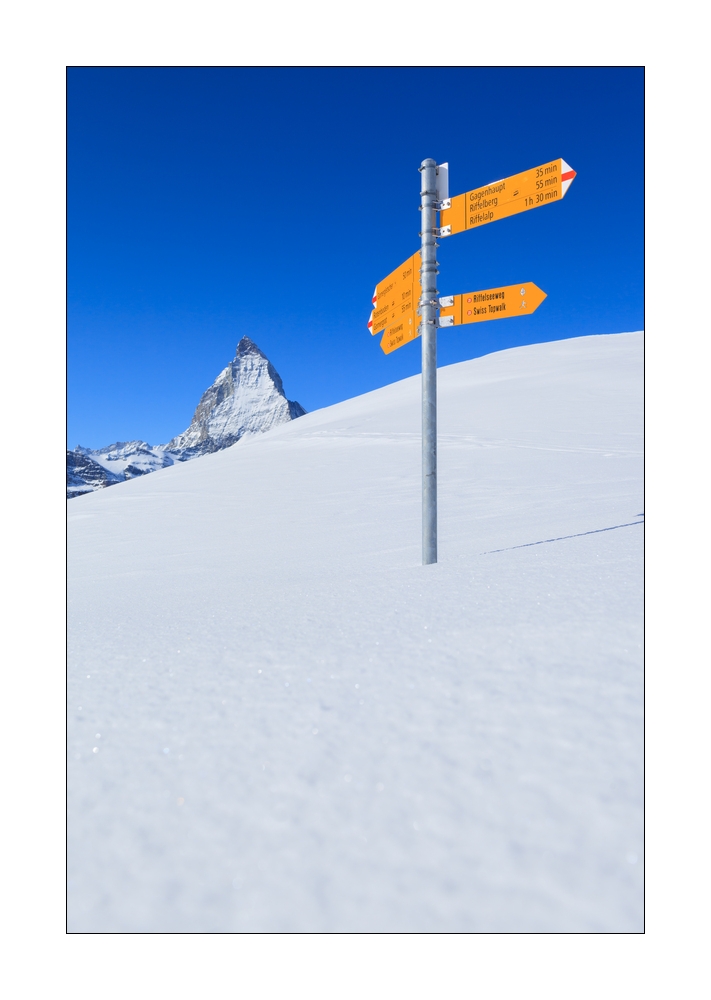 Wanderwegweiser am Matterhornr #36180