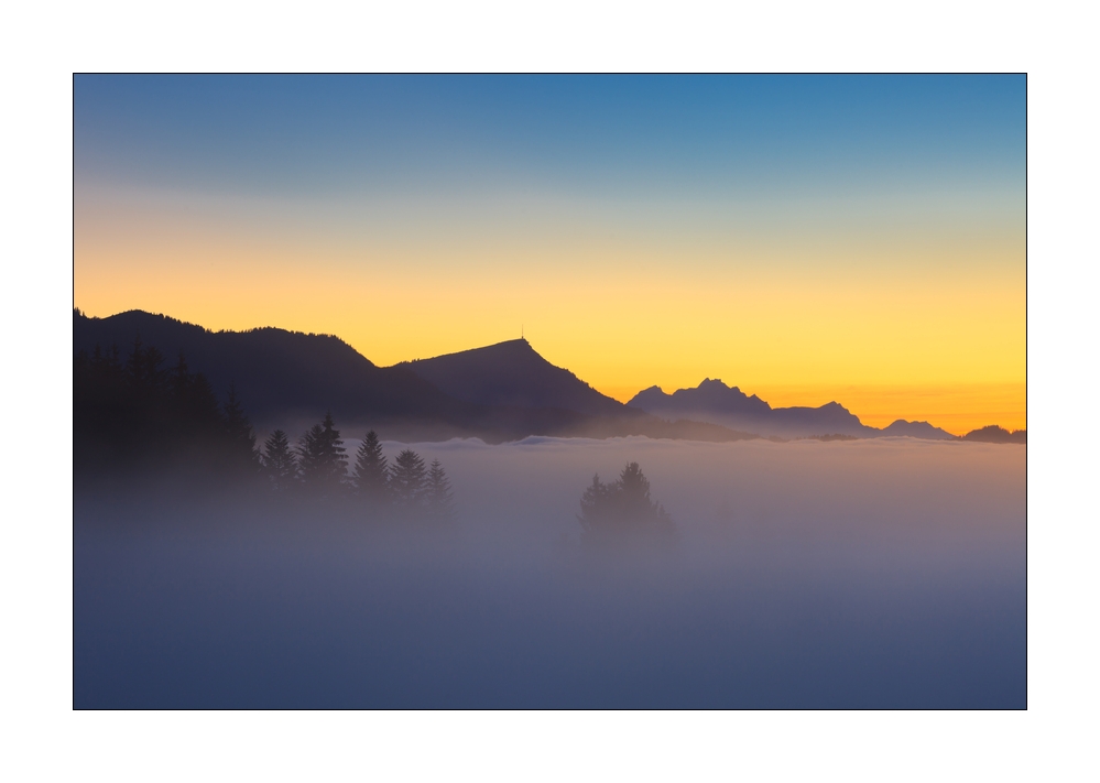 Sonnenuntergang auf dem Ratenpass #35817