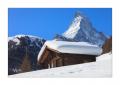 Matterhorn mit Holzhaus #36340