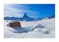 Matterhorn mit Stellisee im Winter #36000 Matterhorn mit Stellisee im Winter #36000